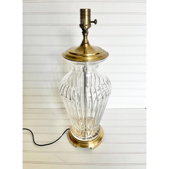 Vintage Wildwood Cut Crystal and Brass Table Lamp - Picture 1 of 8